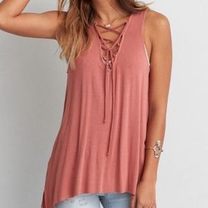 Soft and sexy lace up tank